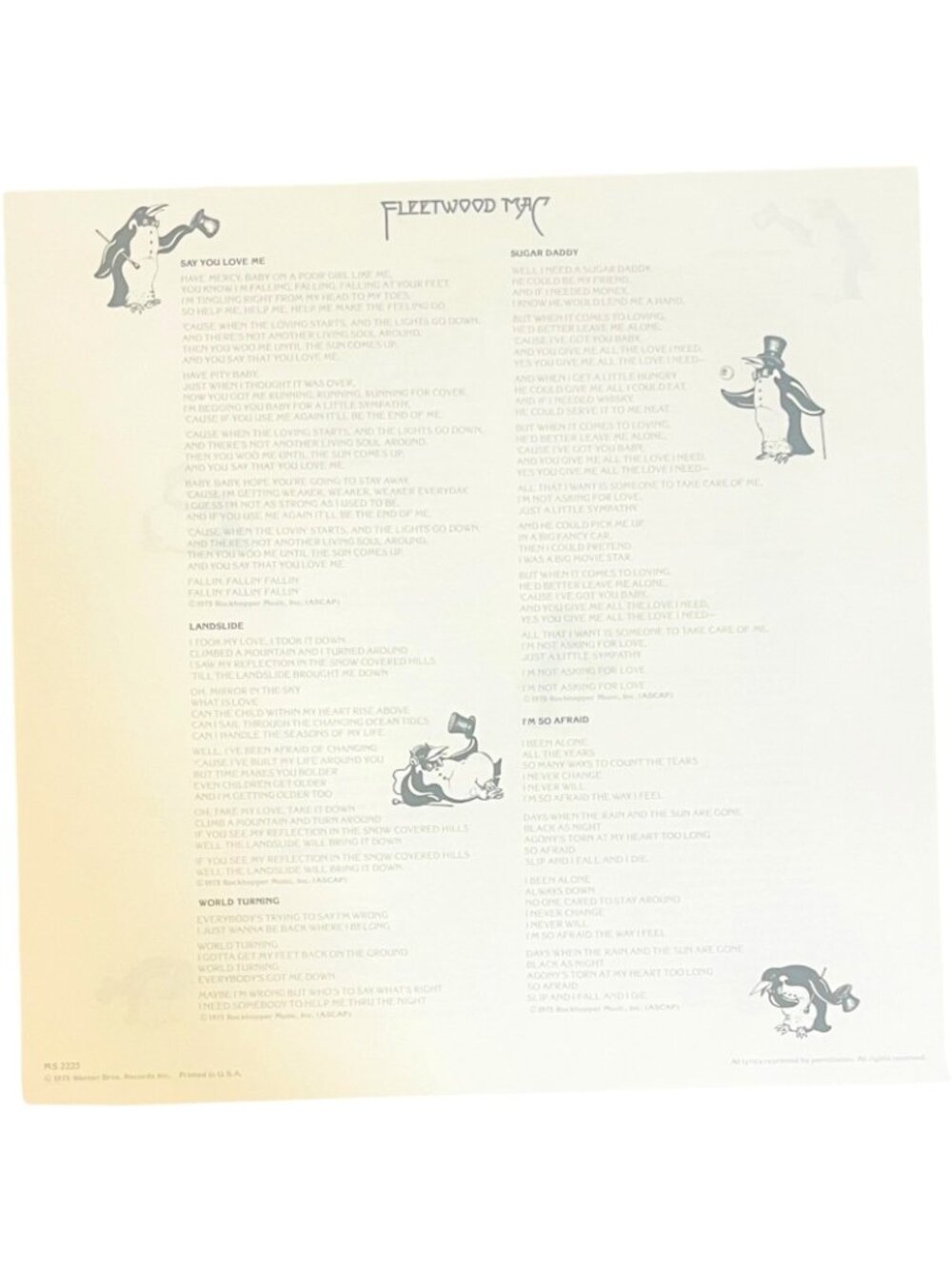 Fleetwood Mac - Self Titled Record LP 1977 Complete W/Original Lyric Sleeve - Picture 5 of 7